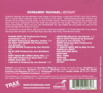 Screamin Rachael: Extacy - The Queen Of House [CD]