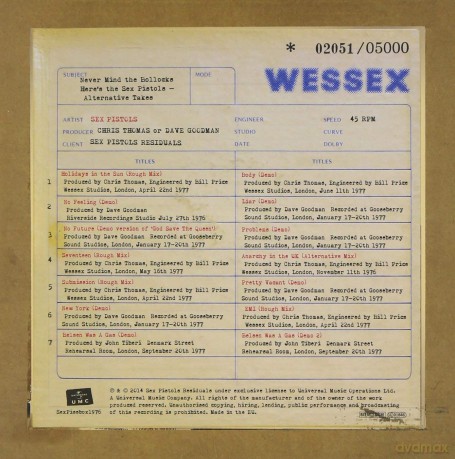 Sex Pistols: Never Mind The Bollocks Heres The Sex Pistols - Rsd 2014 Release [7xWinyl]