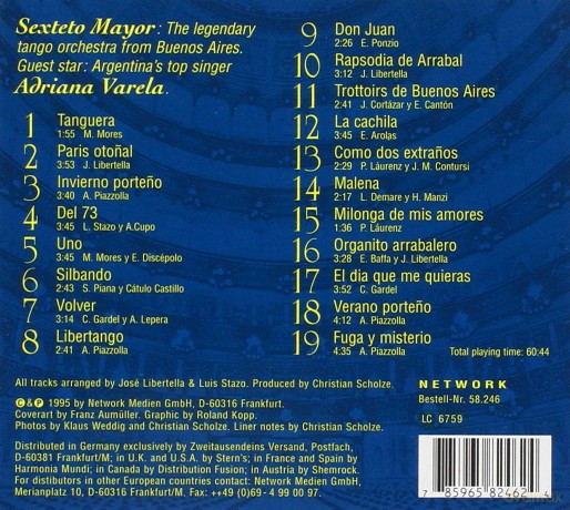 Sexteto Mayor: Trottoirs De Buenos Aires [CD]