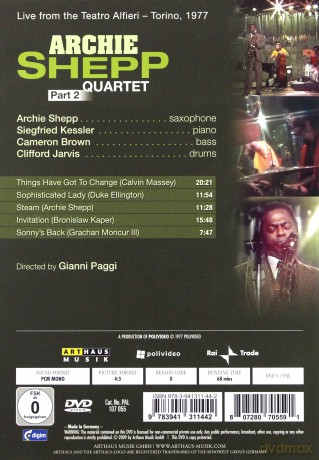 Shepp Archie Quartet: Part 2 - Live From Teatro Alfieri - Torino 1977 [DVD]