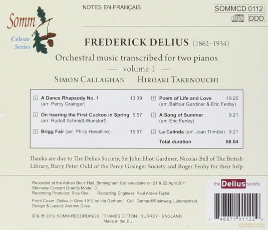Simon Callaghan: Orchestral Music Arranged For Two Pianos [CD]
