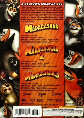 Madagaskar Trylogia 1+2+3 [BOX] [3DVD]