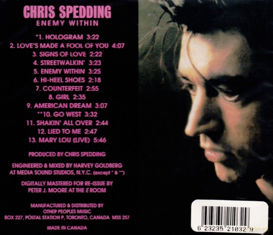 Spedding Chris: Enemy Within [CD]