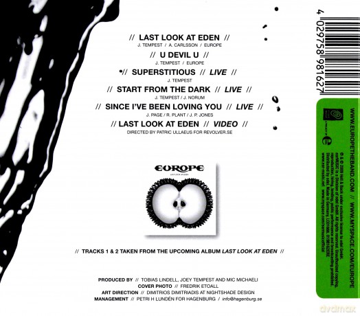 Europe: Last Look At Eden Ep (digipack) [CD]
