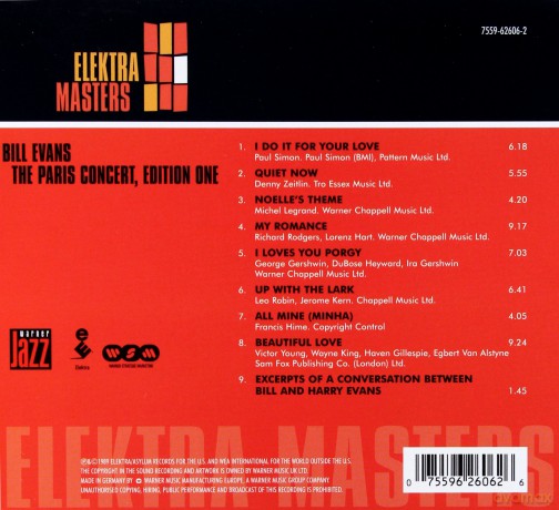 Bill Evans: The Paris Concert vol.1 (digipack) [CD]