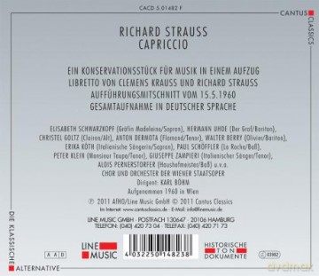 Strauss Richard & Boehm & Schwarzkopf & Dermota & Goltz & Koeth & Uhde: Capriccio Live 1960 [2CD]
