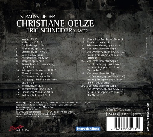Strauss Richard & Oelze Christiane & Schneider Eric: Lieder [CD]