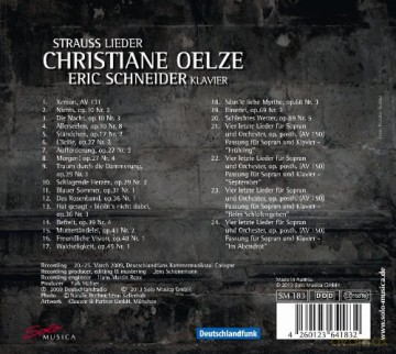 Strauss Richard & Oelze Christiane & Schneider Eric: Lieder [CD]