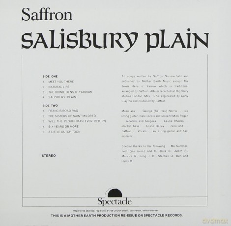 Summerfield Saffron: Salisbury Plain [CD]