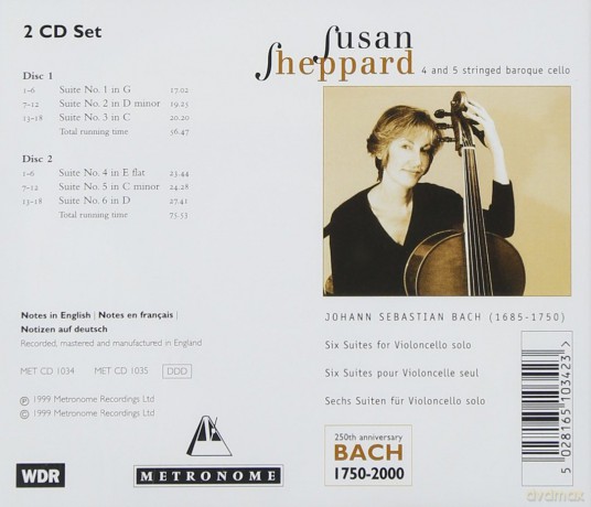 Susan Sheppard: Bach Cello Suites: Susan Sheppard [2CD]