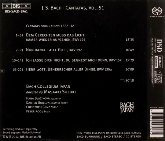 Suzuki Masaaki & Bach Collegium Japan: Johann Sebastian Bach - Cantatas [SACD]