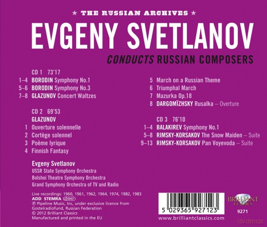 Svetlanov Evgeny: Svetlanov Conducts Russian Composers [3CD]