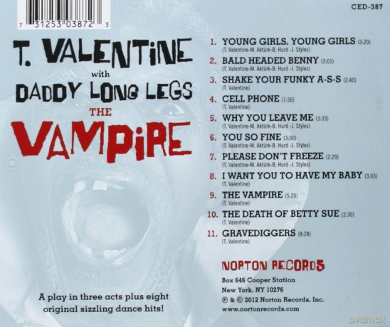 T. Valentine With Daddy Long Legs: The Vampire [CD]
