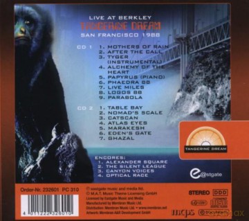 Tangerine Dream: Rockface - Live At Berkley [2CD]