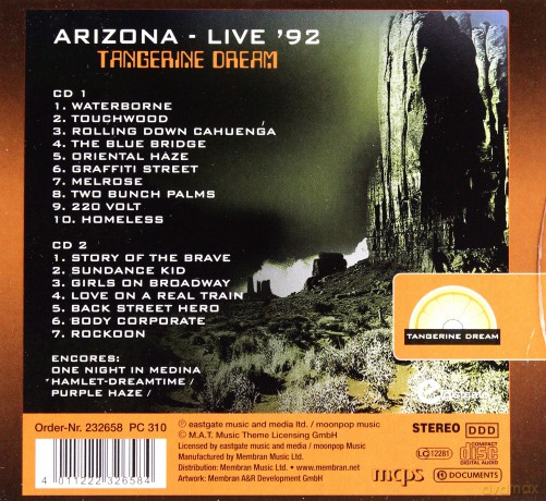 Tangerine Dream: Arizona - Live 1992 [2CD]