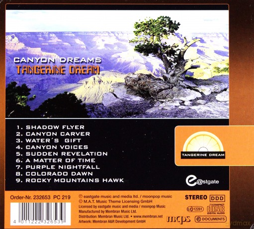 Tangerine Dream: Canyon Dreams [CD]