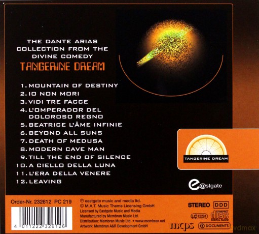 Tangerine Dream: Dante Arias Collection [CD]