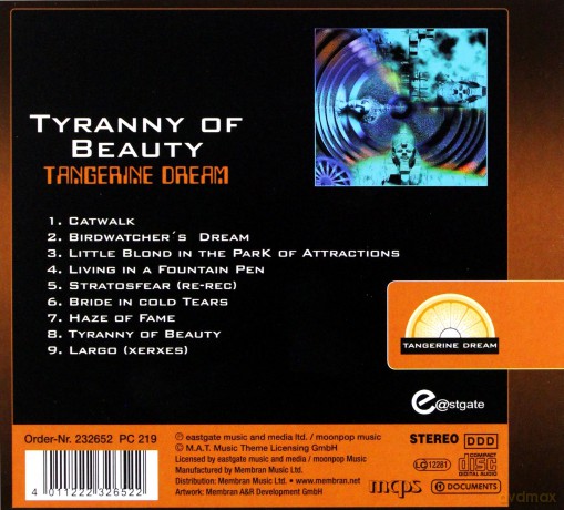 Tangerine Dream: Tyranny Of Beauty [CD]