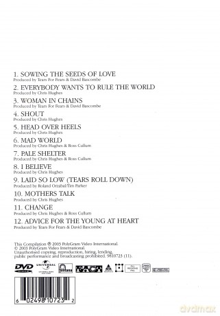 Tears For Fears: Tears Roll Down (GREATEST Hits 82-92) [DVD]