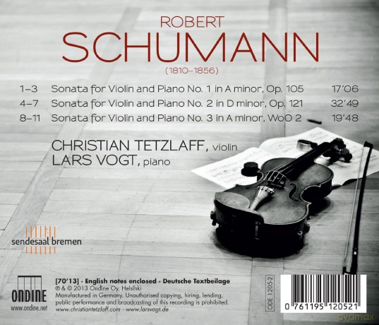 Tetzlaff Christian: Schumann Sonatas For Violin And Piano [CD]