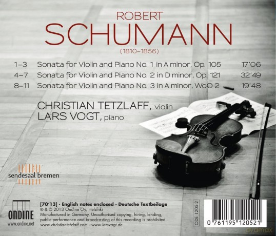 Tetzlaff Christian: Schumann Sonatas For Violin And Piano [CD]