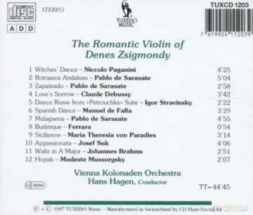 The Romantic Violin Of Zsigmondy: The Romantic Violin Of Zsigmondy [CD]