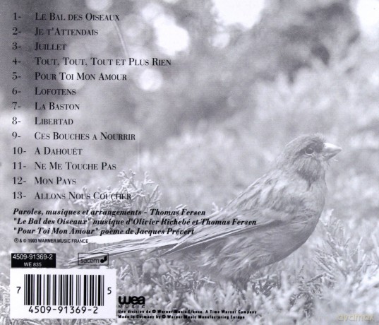 Thomas Fersen: Le Bal Des Oiseaux [CD]