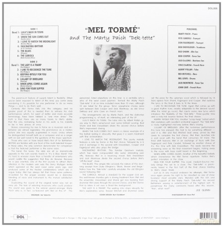 Torme Mel: With The Marty Paich Dek-Tette [Winyl]