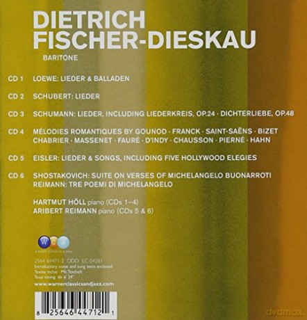 Dietrich Fischer-Dieskau: Loew: Lieder,Balladen,Melodies [6CD]