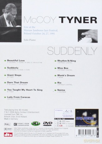 Tyner Mccoy: Suddenly - Live At The Warsaw Jamboree Jazz Festival 1991 [DVD]