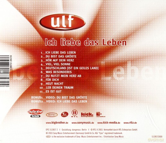 Ulf: Ich Liebe Das Leben [CD]