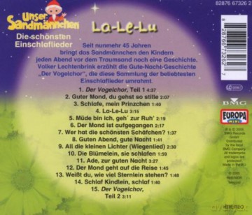 Unser Sandmaennchen: La Le Lu - Die Schoensten Einschlaflieder [CD]