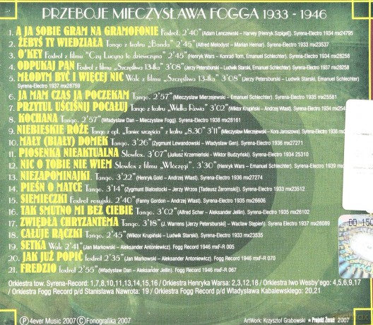 Mieczysław Fogg: A ja sobie gram na gramofonie (digipack) [CD]