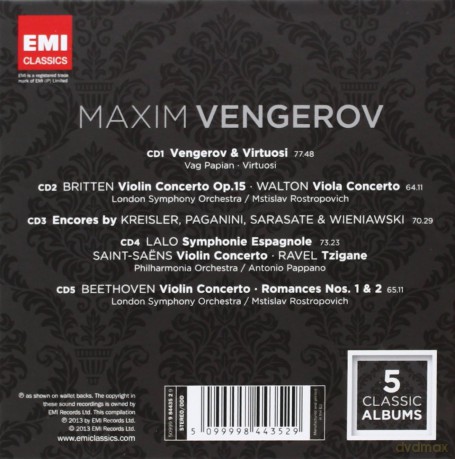 Vengerov Maxim: 5 Classic Albums [5CD]