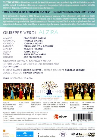 Verdi Giuseppe: Alzira [DVD]