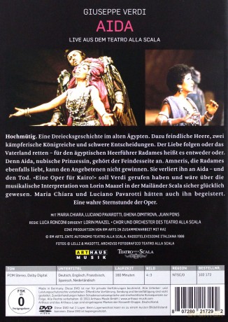 Verdi Giuseppe & Chiara & Pavarotti & Dimitrova & Pons: Aida [2DVD]
