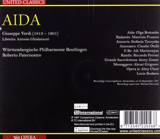 Verdi Giuseppe & Paternostro Roberto & Romanko & Toczyska & Otelli: Aida [2CD]
