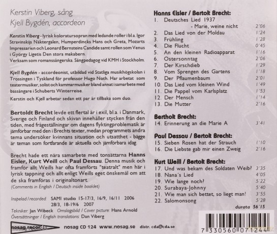 Viberg/Bygden: Im Brechthaus [CD]