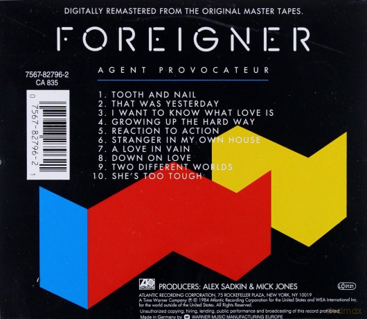 Foreigner: Agent Provocateur (Remastered) [CD]