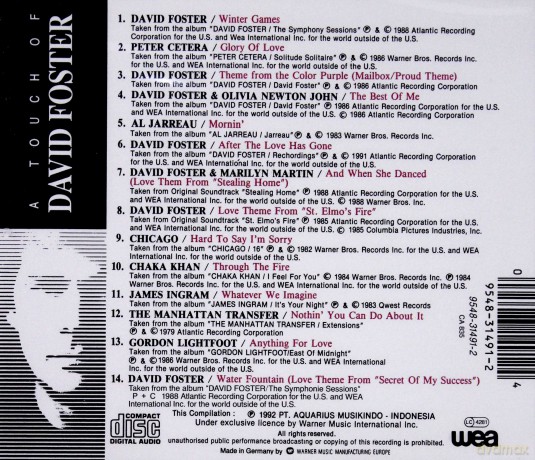 David Foster: A Touch Of David Foster [CD]