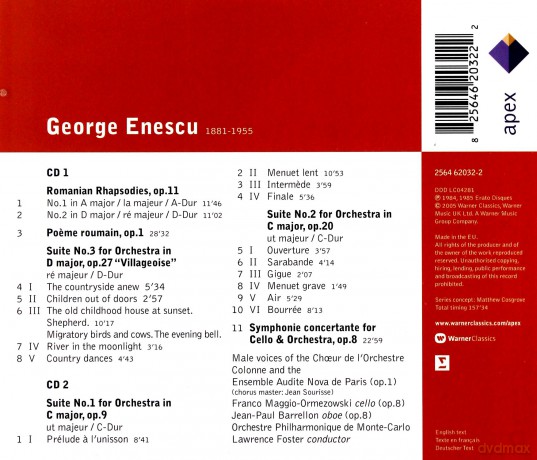 Lawrence Foster/Omc: Enes: Ultima Enesco(Orchesterwe [2CD]