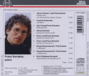 Vorraber Franz: Wiener Soiree - Klavierwerke [CD]