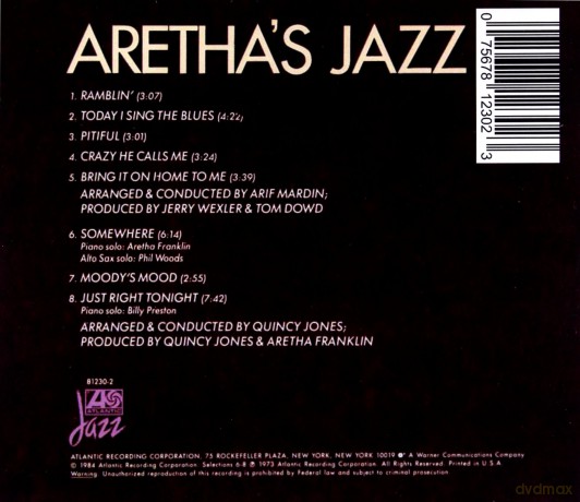 Aretha Franklin: Arethas Jazz [CD]