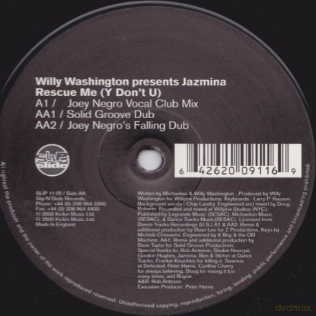 Washington Willy Presents Jazmina: Rescue Me (Y Don T U) [Winyl]