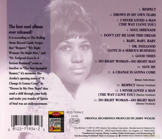 Aretha Franklin: I Never Loved A Man [CD]