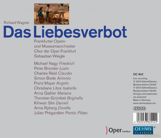 Weigle/Frankfurter Opernorchester: Wagner Richard: Das Liebesverbot [3CD]