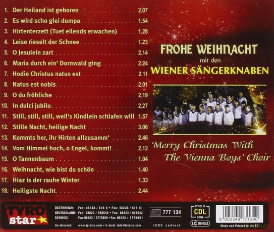 Wiener Saengerknaben: Frohe Weihnacht [CD]