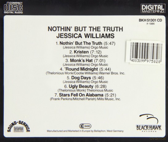 Williams Jessica: Nothin But The Truth [CD]