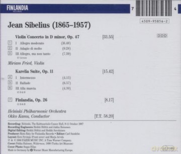 Fried/Kamu/Pohe: Sibelius: Violinkon/Karelia Sui [CD]