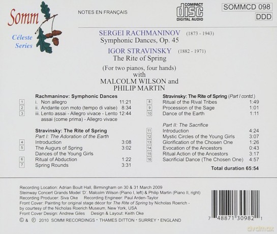 Wilson-Martin: Symphonic Dances-The Rite Of Spring [CD]